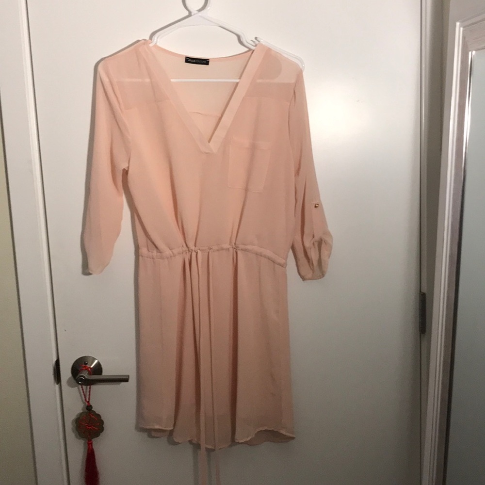Blush Dress with Sleeves